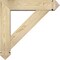 Ekena Millwork Traditional Arts and Crafts Rough Sawn Bracket w/ Offset Brace, Douglas Fir, 6"W x 24"D x 24"H BKT0604X24X24TRA03RDF - alternate 2